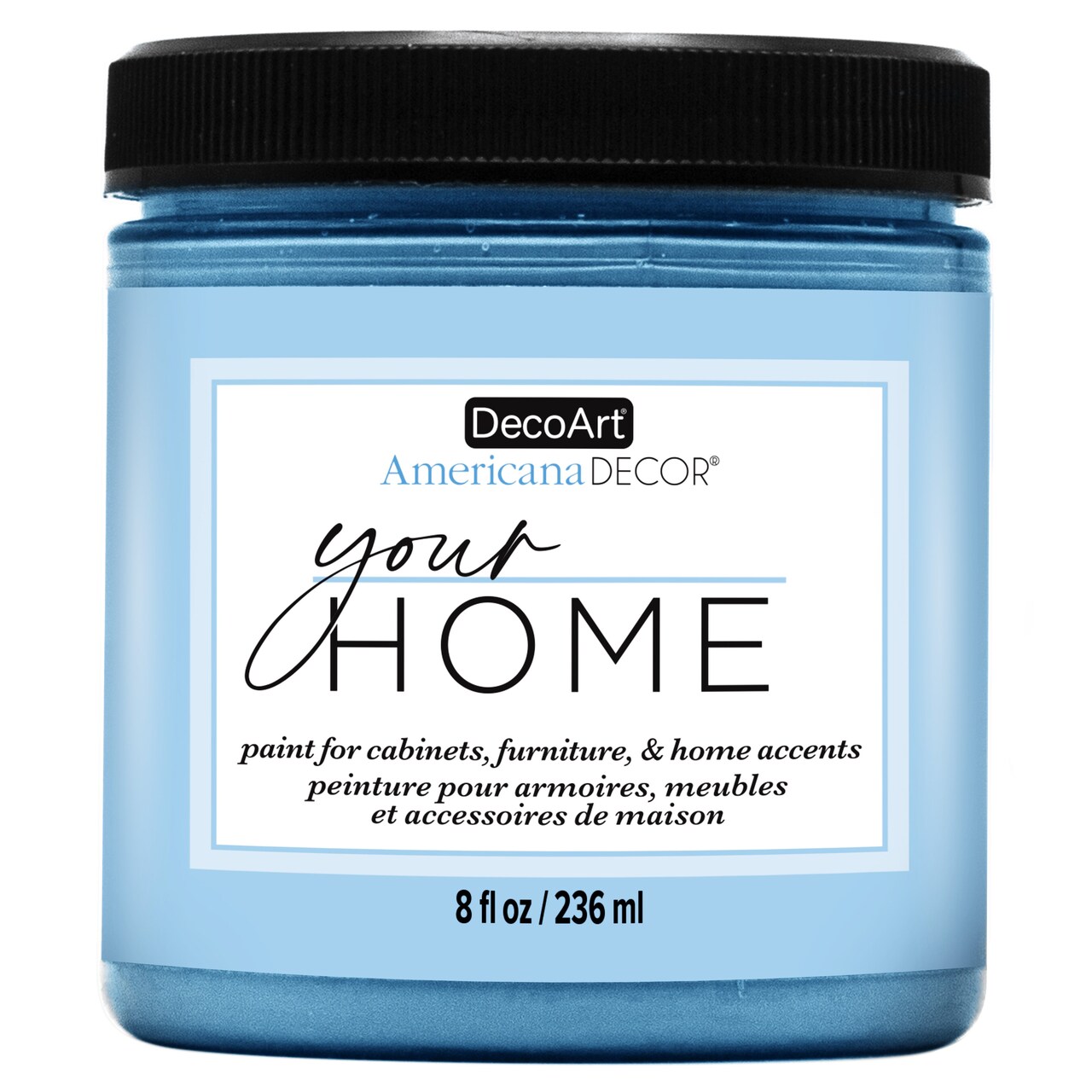 DecoArt Americana Decor All-in-One Furniture & Cabinet Paint, 8oz – No Primer Needed, Adheres to Tile, Laminate & Glossy Surfaces, Satin Finish
